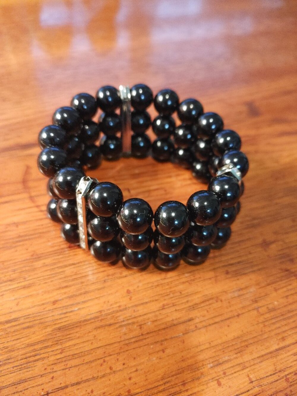 Black Triple Strand Bracelet